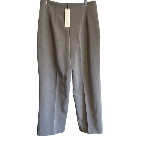 Zara Grey Dress Pants-Front zip-Waistband less-Wide leg Size XL-NWT - Picture 4 of 9